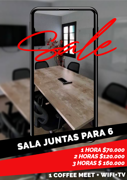 sala juntas sale para 6